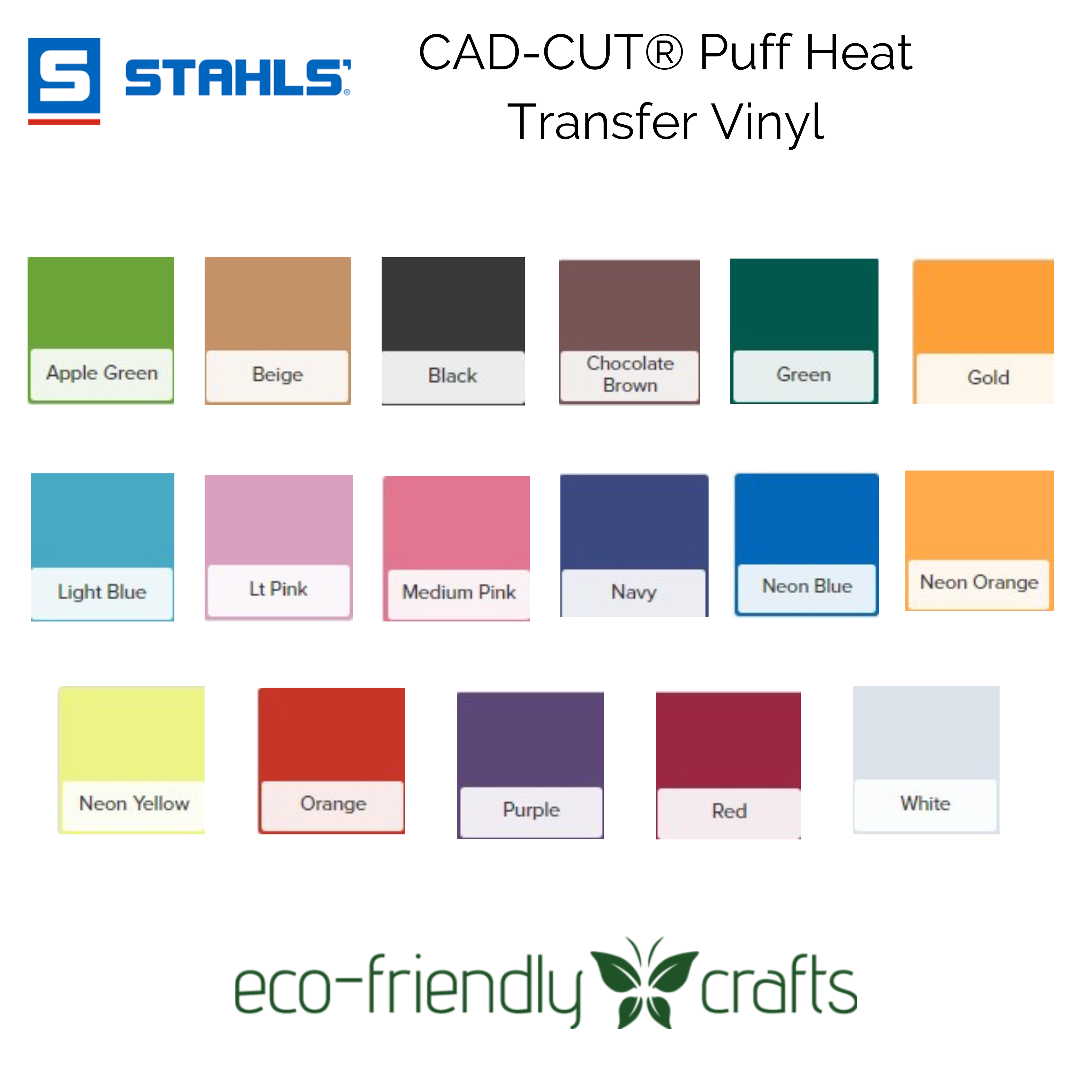 Stahl's CAD-CUT® Puff Heat Transfer Vinyl – EcoFriendlyCrafts